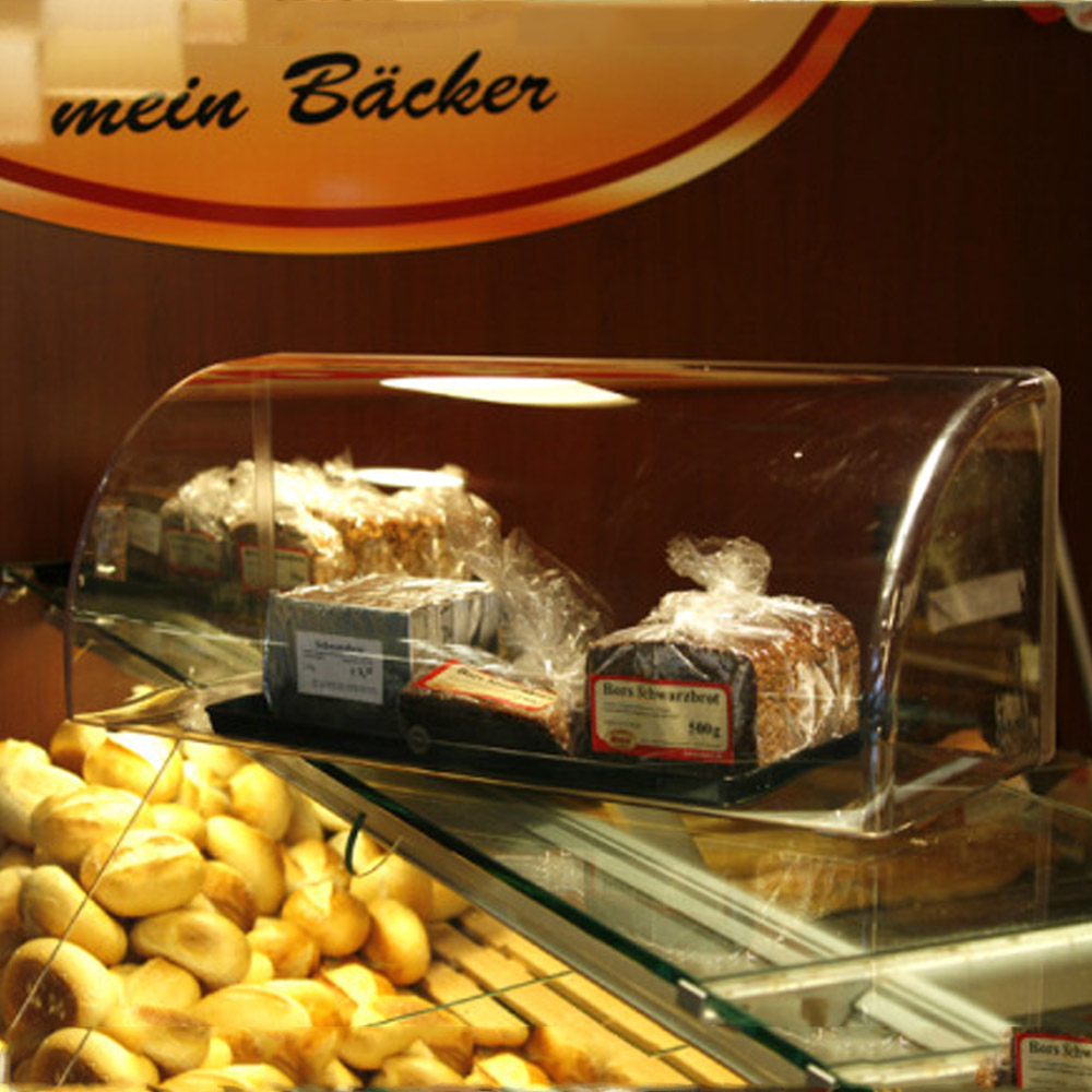 Spuckschutz Clean 2 Beispiel mit belegten Brötchen  in einer Bäckerei Corona praktisch